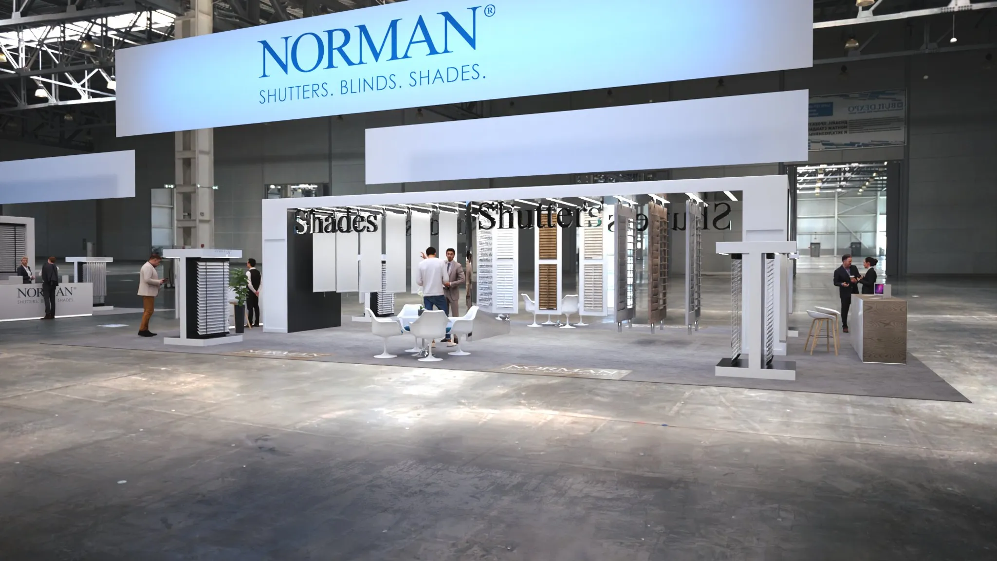 20x40 Island booth design by Reaction Space